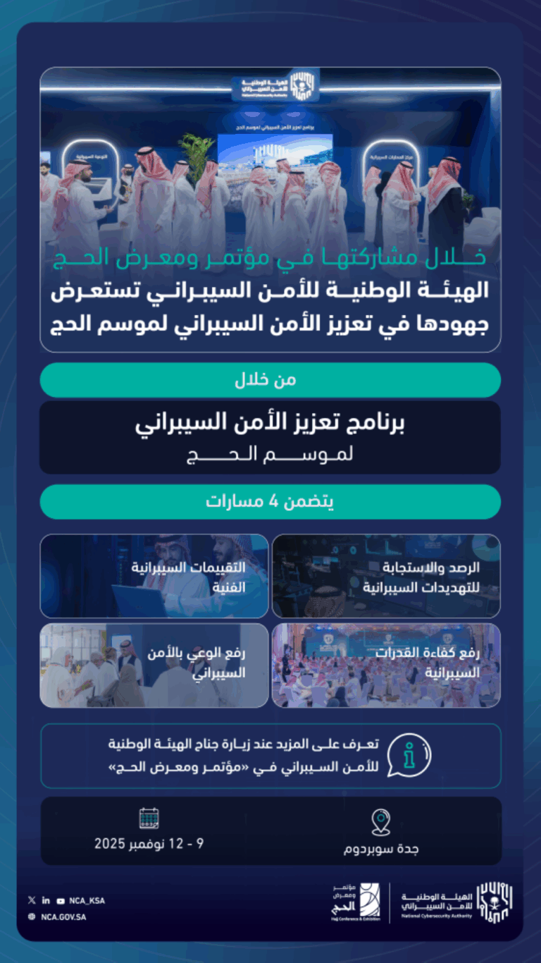 الأمن-السيبراني-تستعرض-جهودها-خلال-مؤتمر-ومعرض-الحج