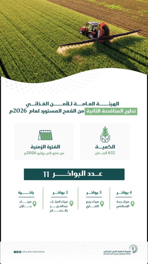 «الأمن-الغذائي»:-طرح-المناقصة-الثانية-لاستيراد-655-ألف-طن-من-القمح