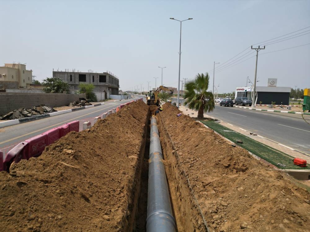 2.237.5 متر شبكة تصريف مياه أمطار في المضايا بتكلفة تجاوزت 2.8 مليون ريال