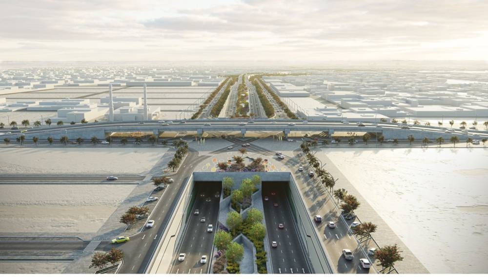 تنفيذ نفق و4 جسور على تقاطع طريق الثمامة