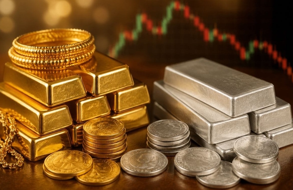 انخفاض أسعار الذهب والفضة عند التسوية مع تفاقم مخاوف التضخم