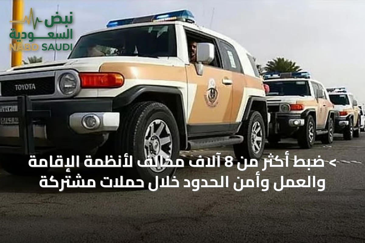> ضبط أكثر من 8 آلاف مخالف لأنظمة الإقامة والعمل وأمن الحدود خلال حملات مشتركة