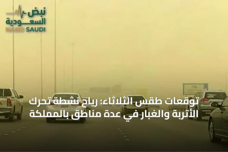 توقعات طقس الثلاثاء: رياح نشطة تحرك الأتربة والغبار في عدة مناطق بالمملكة