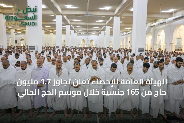 الهيئة العامة للإحصاء تُعلن تجاوز 1.7 مليون حاج من 165 جنسية خلال موسم الحج الحالي