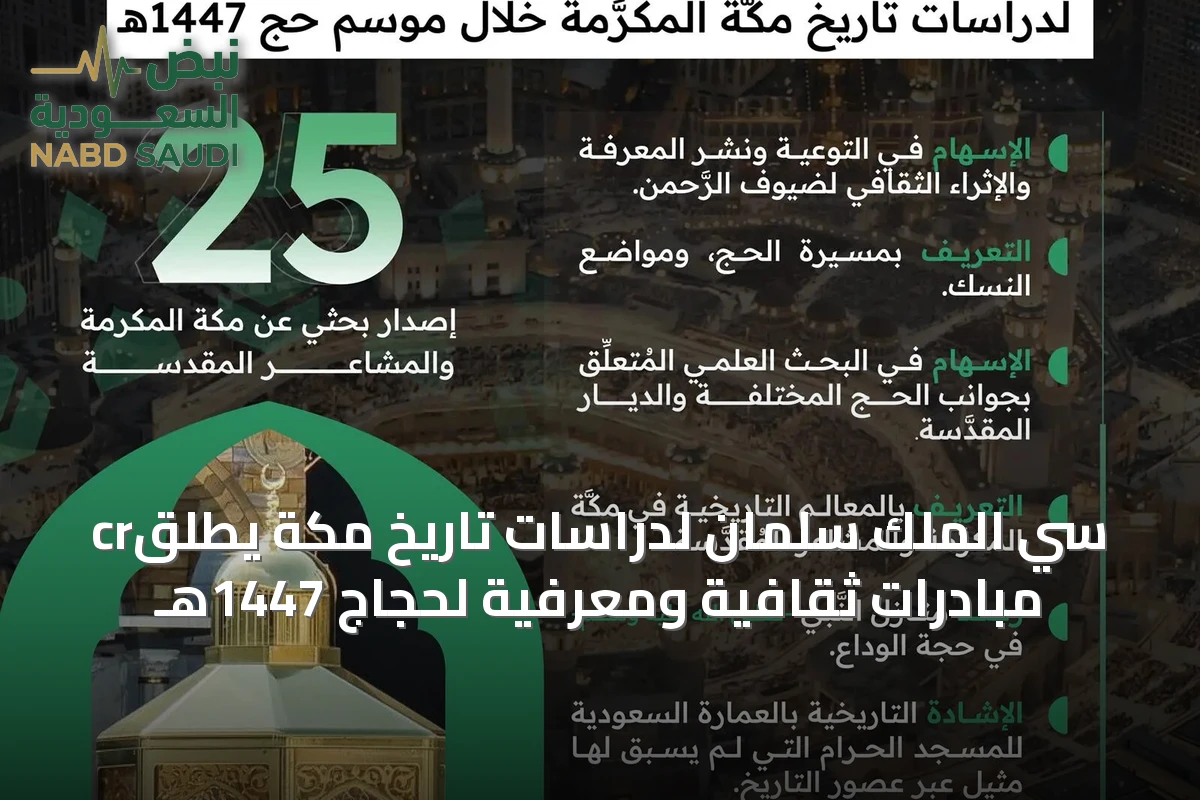 crسي الملك سلمان لدراسات تاريخ مكة يطلق مبادرات ثقافية ومعرفية لحجاج 1447هـ