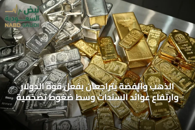الذهب والفضة يتراجعان بفعل قوة الدولار وارتفاع عوائد السندات وسط ضغوط تضخمية