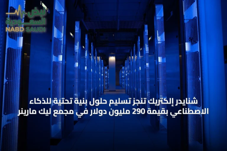 شنايدر إلكتريك تنجز تسليم حلول بنية تحتية للذكاء الاصطناعي بقيمة 290 مليون دولار في مجمع ليك مارينر