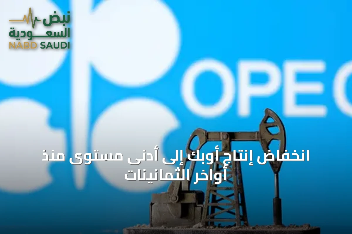 انخفاض إنتاج أوبك إلى أدنى مستوى منذ أواخر الثمانينات