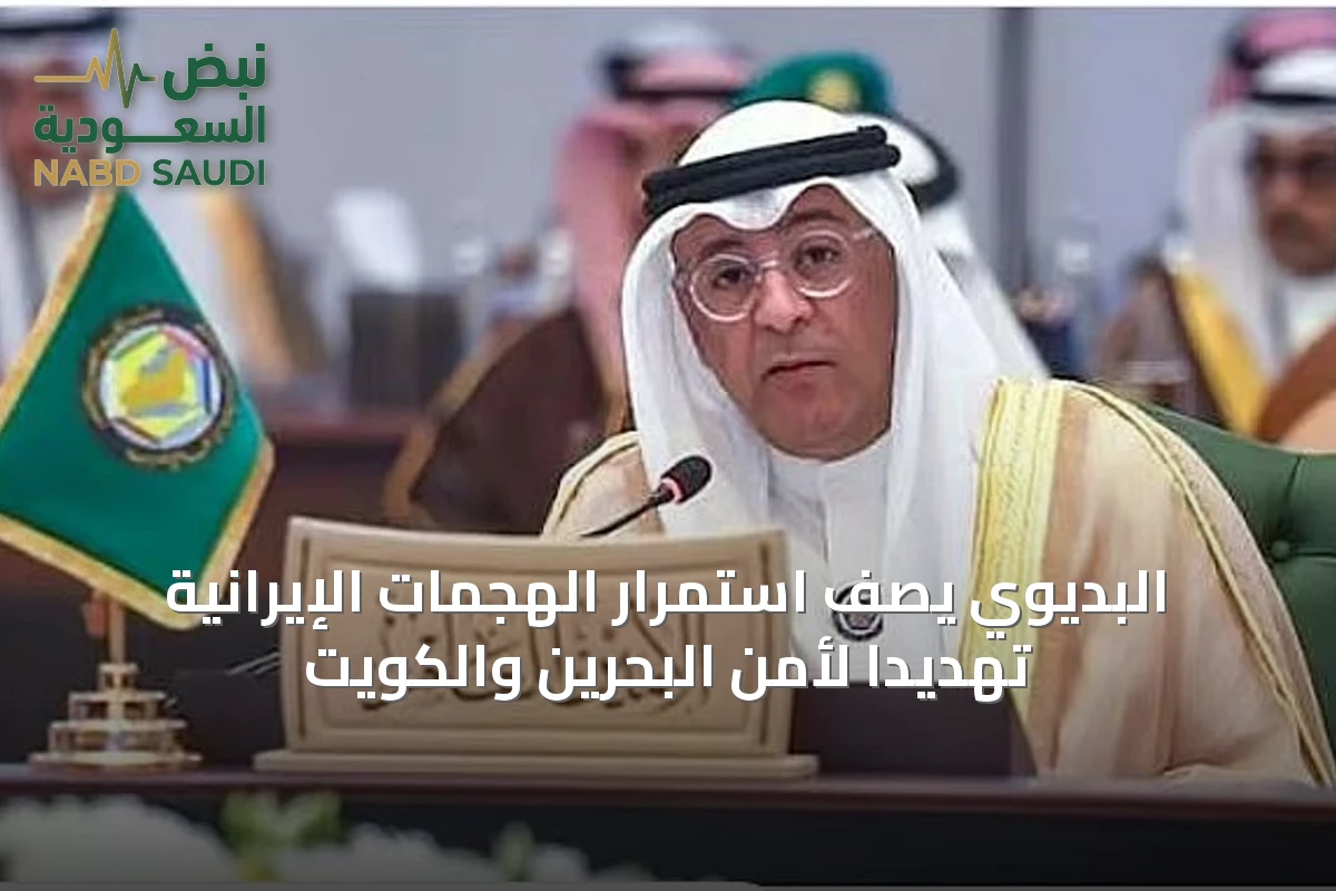 البديوي يصف استمرار الهجمات الإيرانية تهديداً لأمن البحرين والكويت