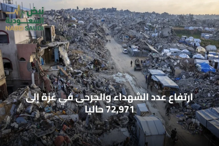 ارتفاع عدد الشهداء والجرحى في غزة إلى 72,971 حالياً