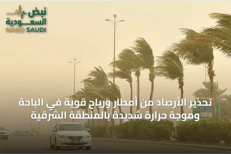 تحذير الأرصاد من أمطار ورياح قوية في الباحة وموجة حرارة شديدة بالمنطقة الشرقية