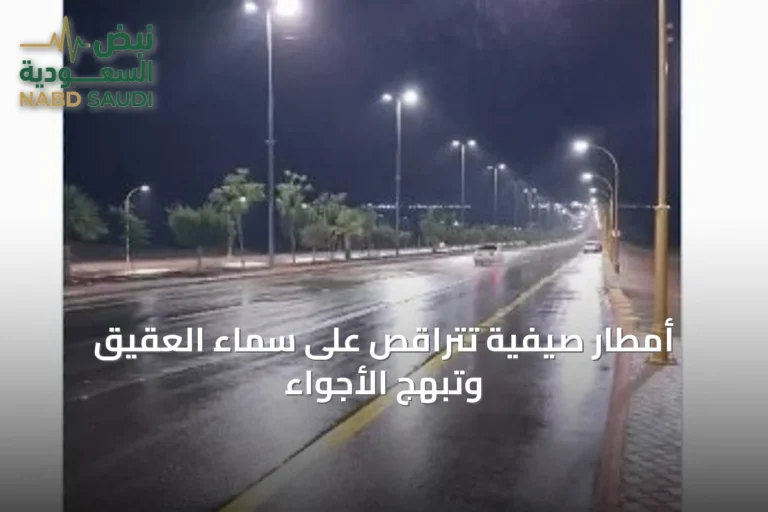 أمطار صيفية تتراقص على سماء العقيق وتُبهج الأجواء