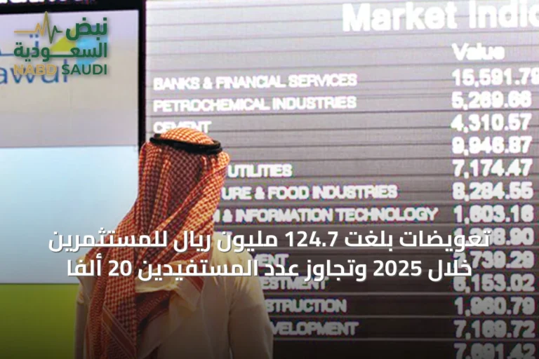 تعويضات بلغت 124.7 مليون ريال للمستثمرين خلال 2025 وتجاوز عدد المستفيدين 20 ألفاً
