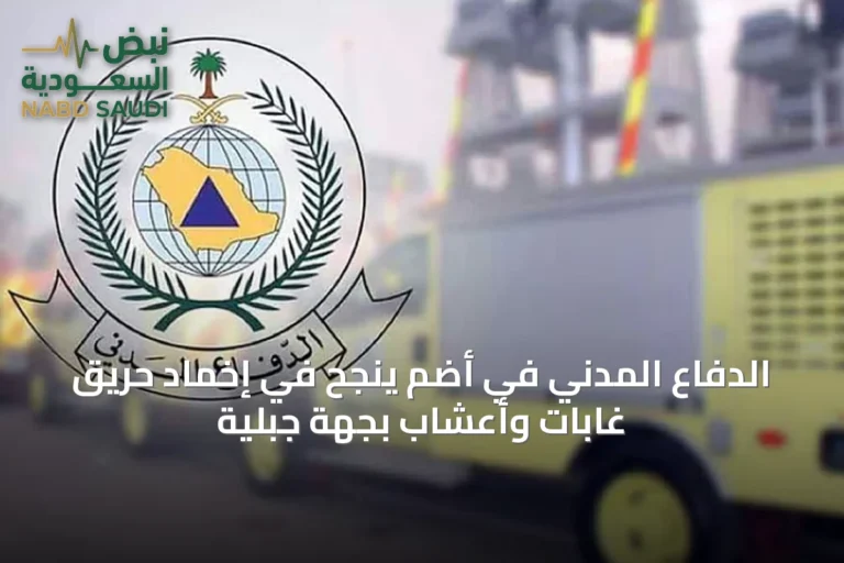 الدفاع المدني في أضم ينجح في إخماد حريق غابات وأعشاب بجهة جبلية