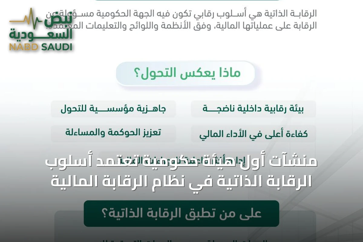 منشآت أول هيئة حكومية تعتمد أسلوب الرقابة الذاتية في نظام الرقابة المالية