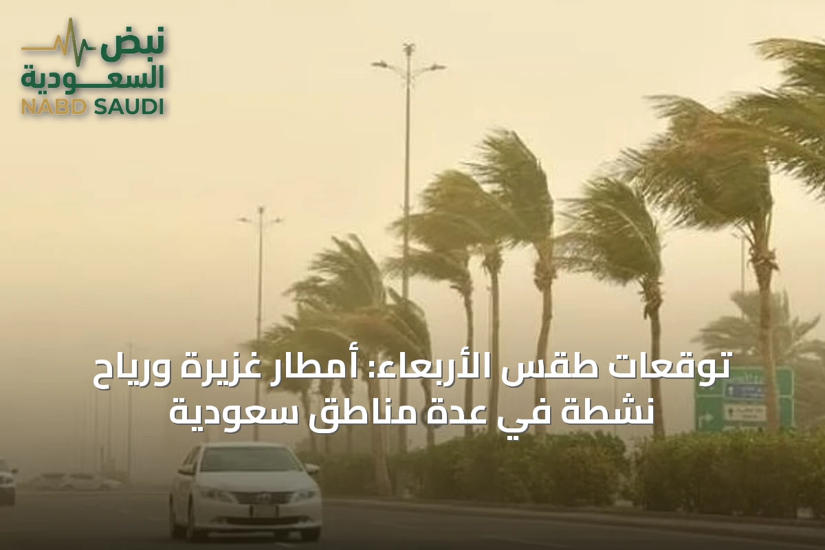 توقعات طقس الأربعاء: أمطار غزيرة ورياح نشطة في عدة مناطق سعودية