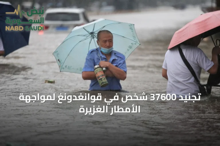 تجنيد 37600 شخص في قوانغدونغ لمواجهة الأمطار الغزيرة