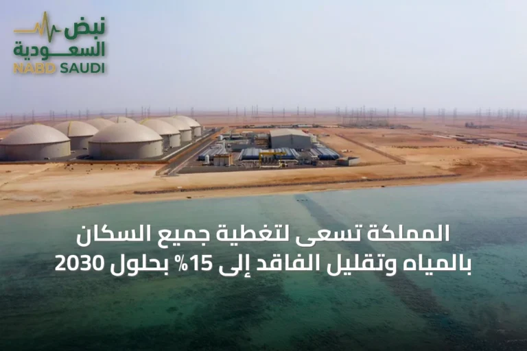 المملكة تسعى لتغطية جميع السكان بالمياه وتقليل الفاقد إلى 15% بحلول 2030