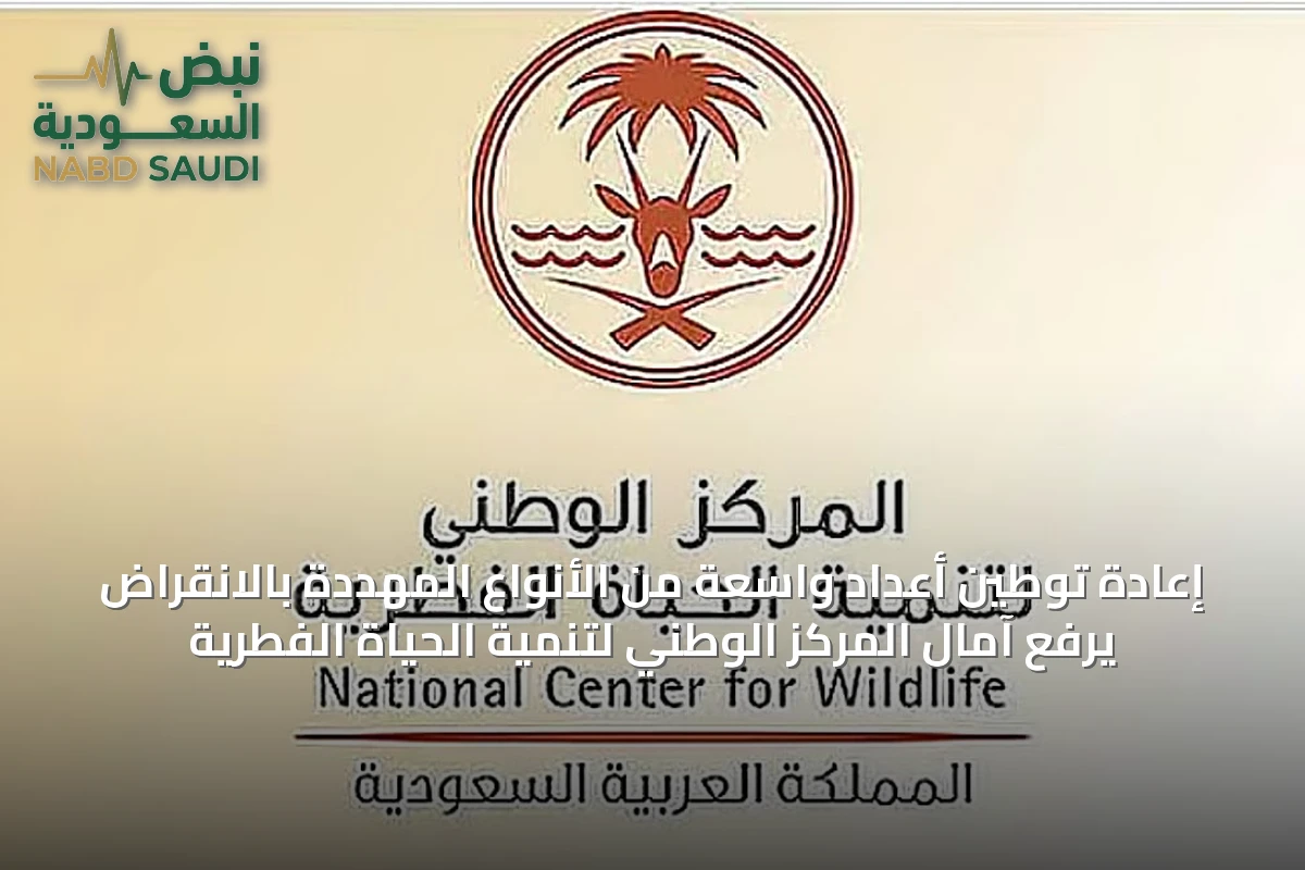 إعادة توطين أعداد واسعة من الأنواع المهددة بالانقراض يرفع آمال المركز الوطني لتنمية الحياة الفطرية