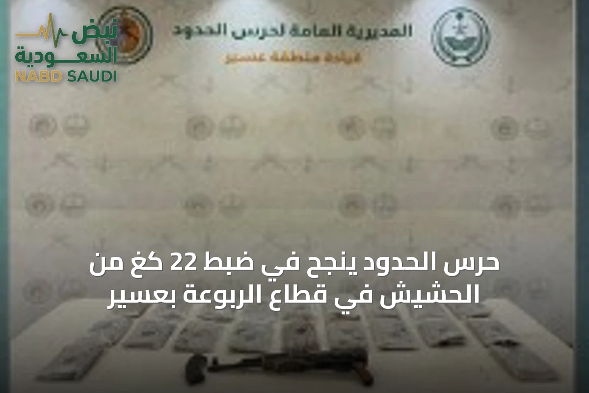 حرس الحدود ينجح في ضبط 22 كغ من الحشيش في قطاع الربوعة بعسير