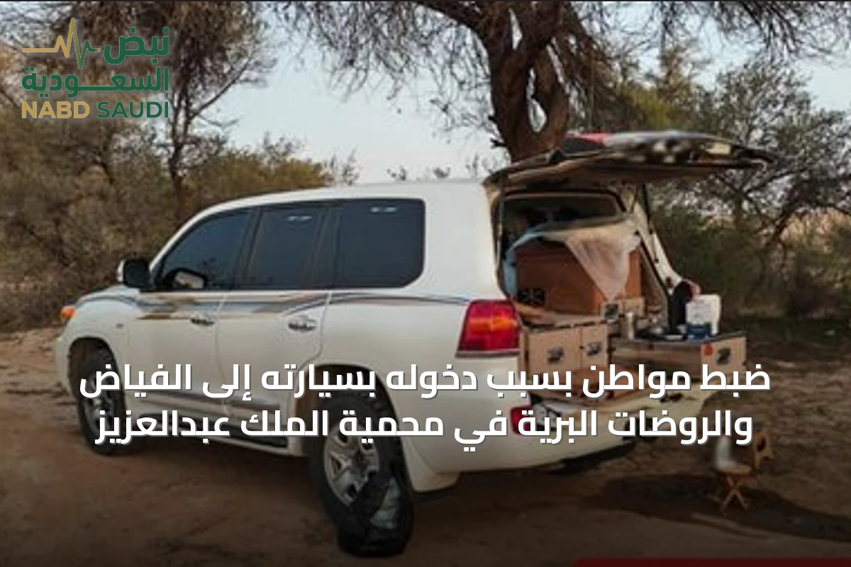 ضبط مواطن بسبب دخوله بسيارته إلى الفياض والروضات البرية في محمية الملك عبدالعزيز