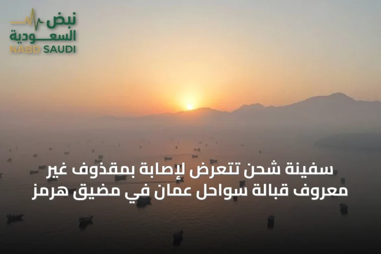 سفينة شحن تتعرض لإصابة بمقذوف غير معروف قبالة سواحل عُمان في مضيق هرمز