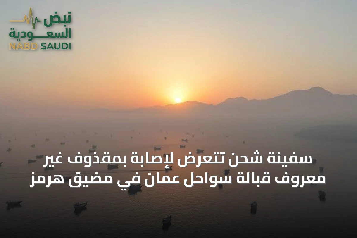 سفينة شحن تتعرض لإصابة بمقذوف غير معروف قبالة سواحل عُمان في مضيق هرمز