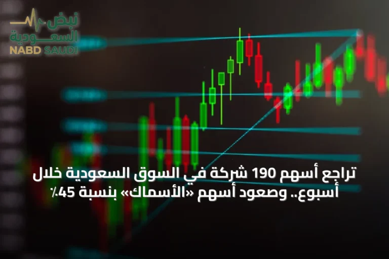 تراجع أسهم 190 شركة في السوق السعودية خلال أسبوع.. وصعود أسهم «الأسماك» بنسبة 45٪