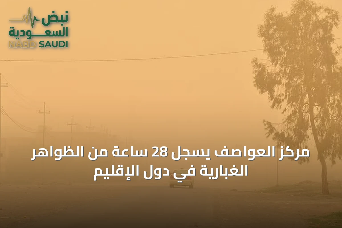 مركز العواصف يسجل 28 ساعة من الظواهر الغبارية في دول الإقليم