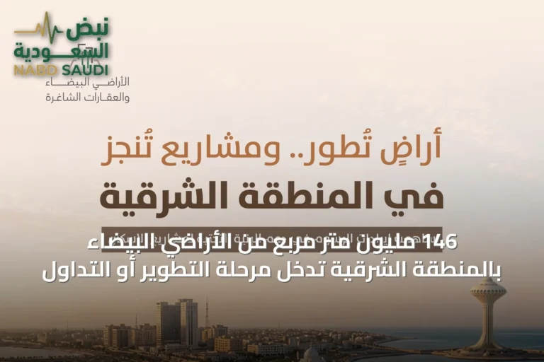 146 مليون متر مربع من الأراضي البيضاء بالمنطقة الشرقية تدخل مرحلة التطوير أو التداول