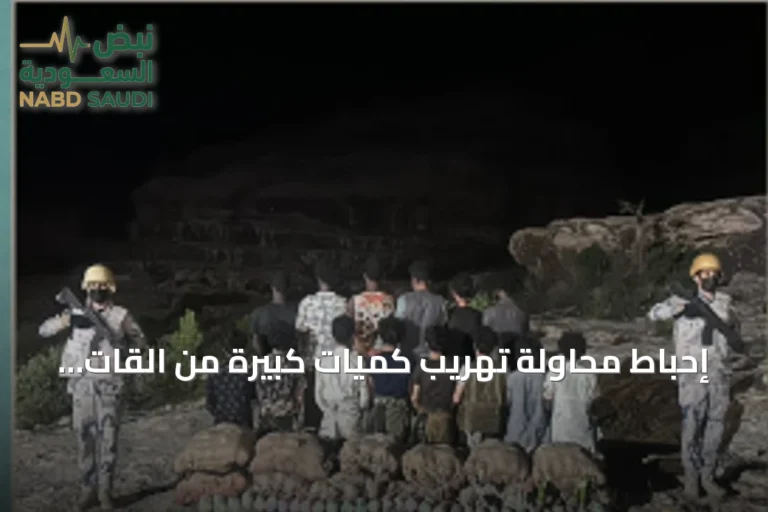 إحباط محاولة تهريب كميات كبيرة من القات بمنطقة عسير وتوقيف 14 شخصا