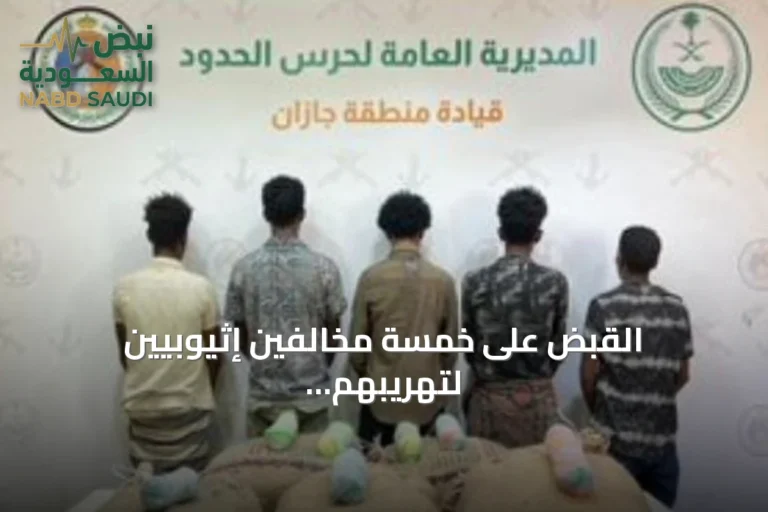 القبض على خمسة مخالفين إثيوبيين لتهريبهم 100 كجم من القات بجازان