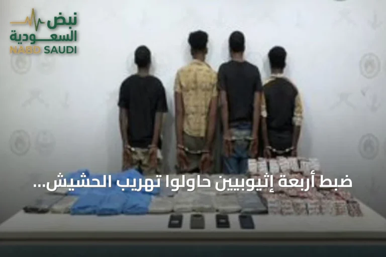ضبط أربعة إثيوبيين حاولوا تهريب الحشيش والأقراص الطبية بجازان
