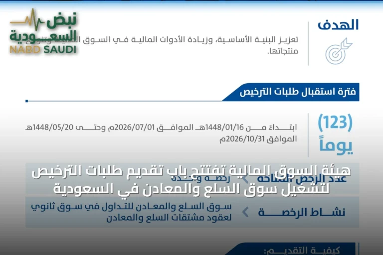 هيئة السوق المالية تفتتح باب تقديم طلبات الترخيص لتشغيل سوق السلع والمعادن في السعودية