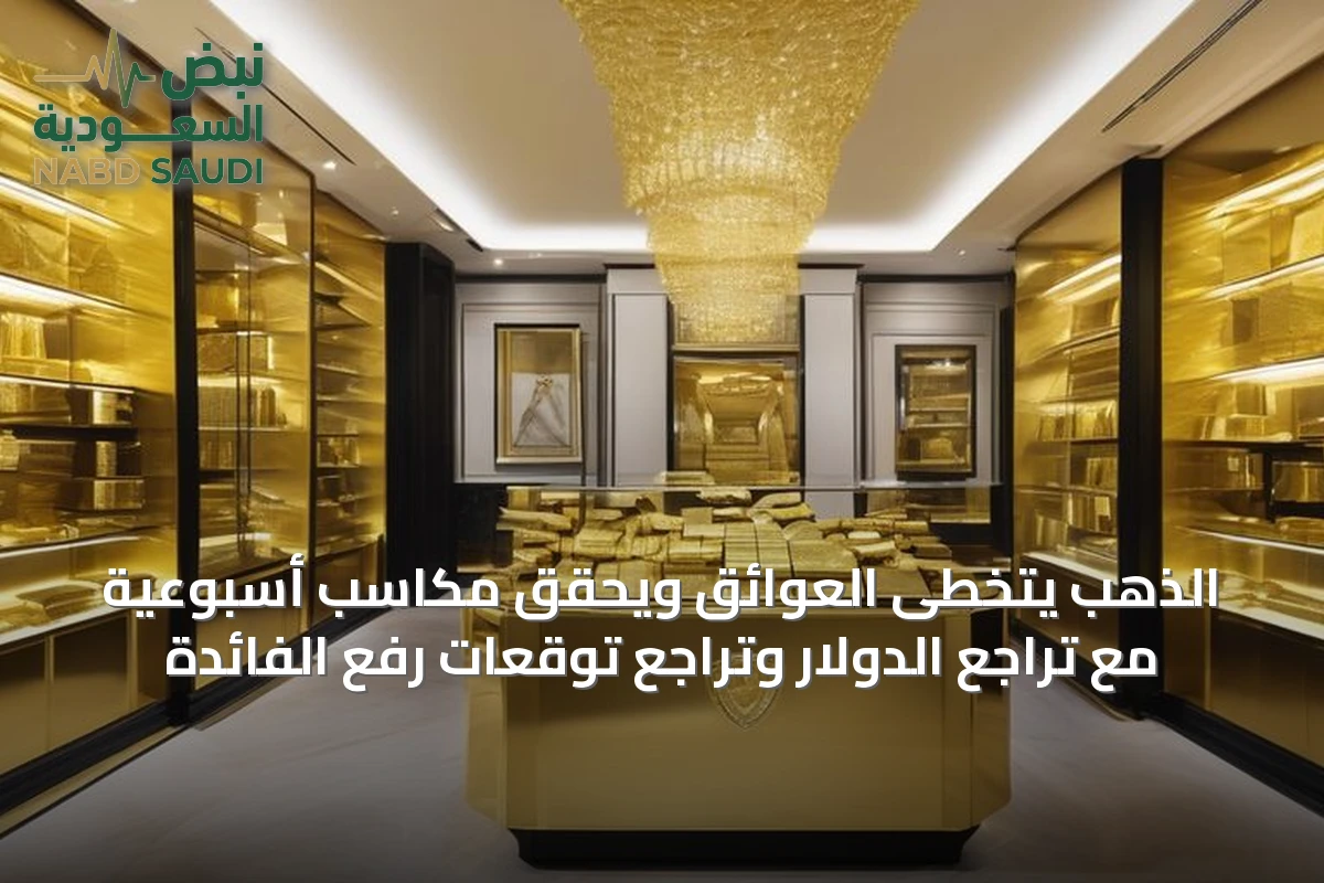 الذهب يتخطى العوائق ويحقق مكاسب أسبوعية مع تراجع الدولار وتراجع توقعات رفع الفائدة