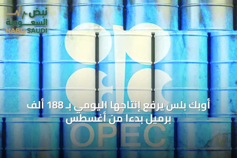 أوبك بلس يرفع إنتاجها اليومي بـ 188 ألف برميل بدءاً من أغسطس