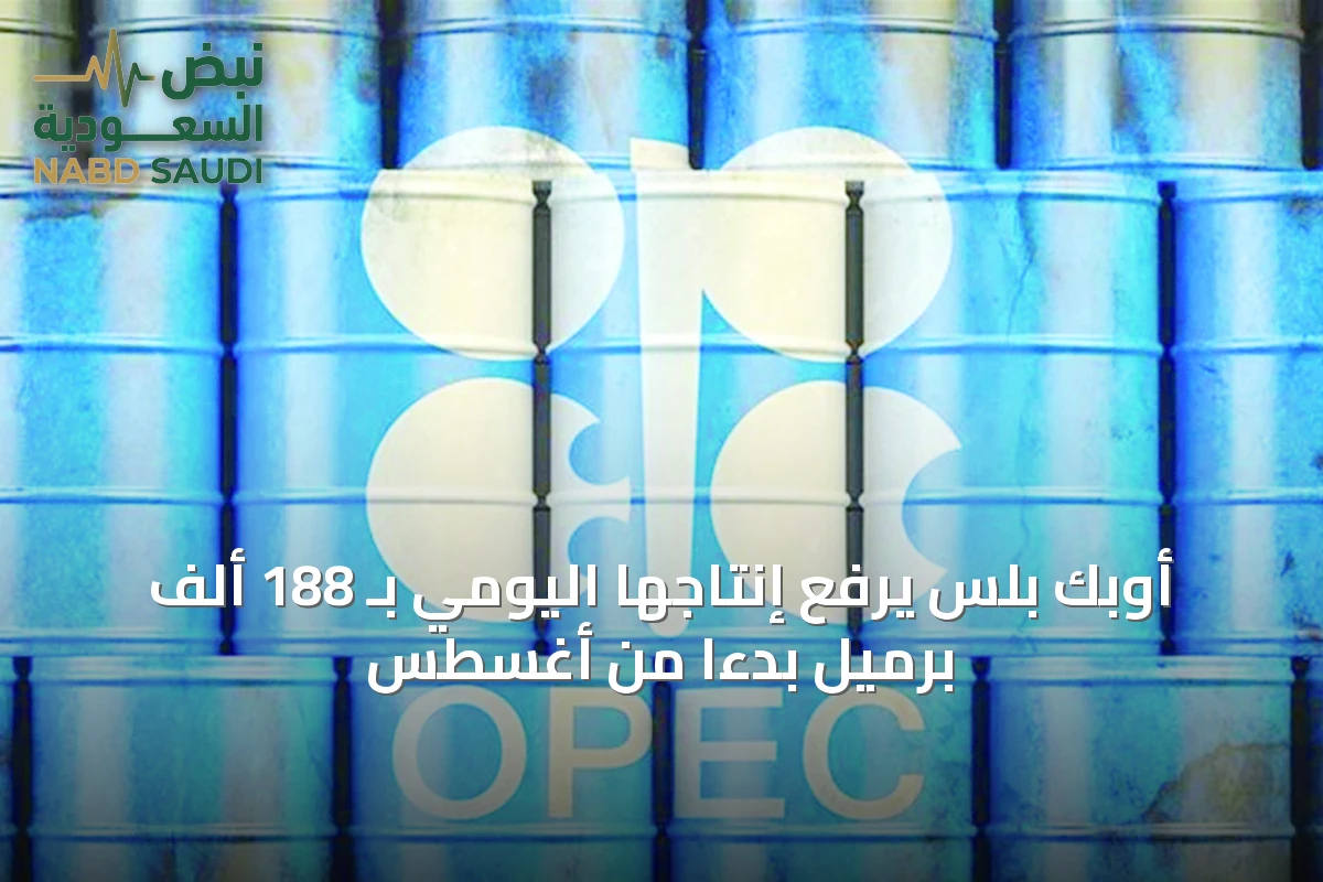 أوبك بلس يرفع إنتاجها اليومي بـ 188 ألف برميل بدءاً من أغسطس