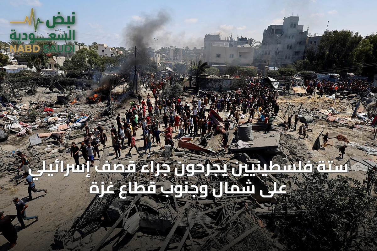 ستة فلسطينيين يجرحون جراء قصف إسرائيلي على شمال وجنوب قطاع غزة