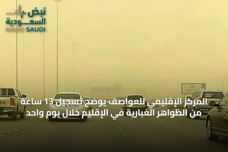 المركز الإقليمي للعواصف يوضح تسجيل 13 ساعة من الظواهر الغبارية في الإقليم خلال يوم واحد