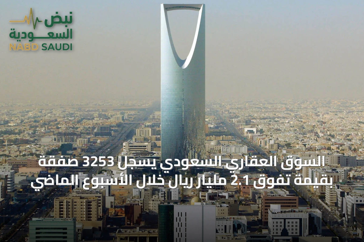 السوق العقاري السعودي يسجل 3253 صفقة بقيمة تفوق 2.1 مليار ريال خلال الأسبوع الماضي