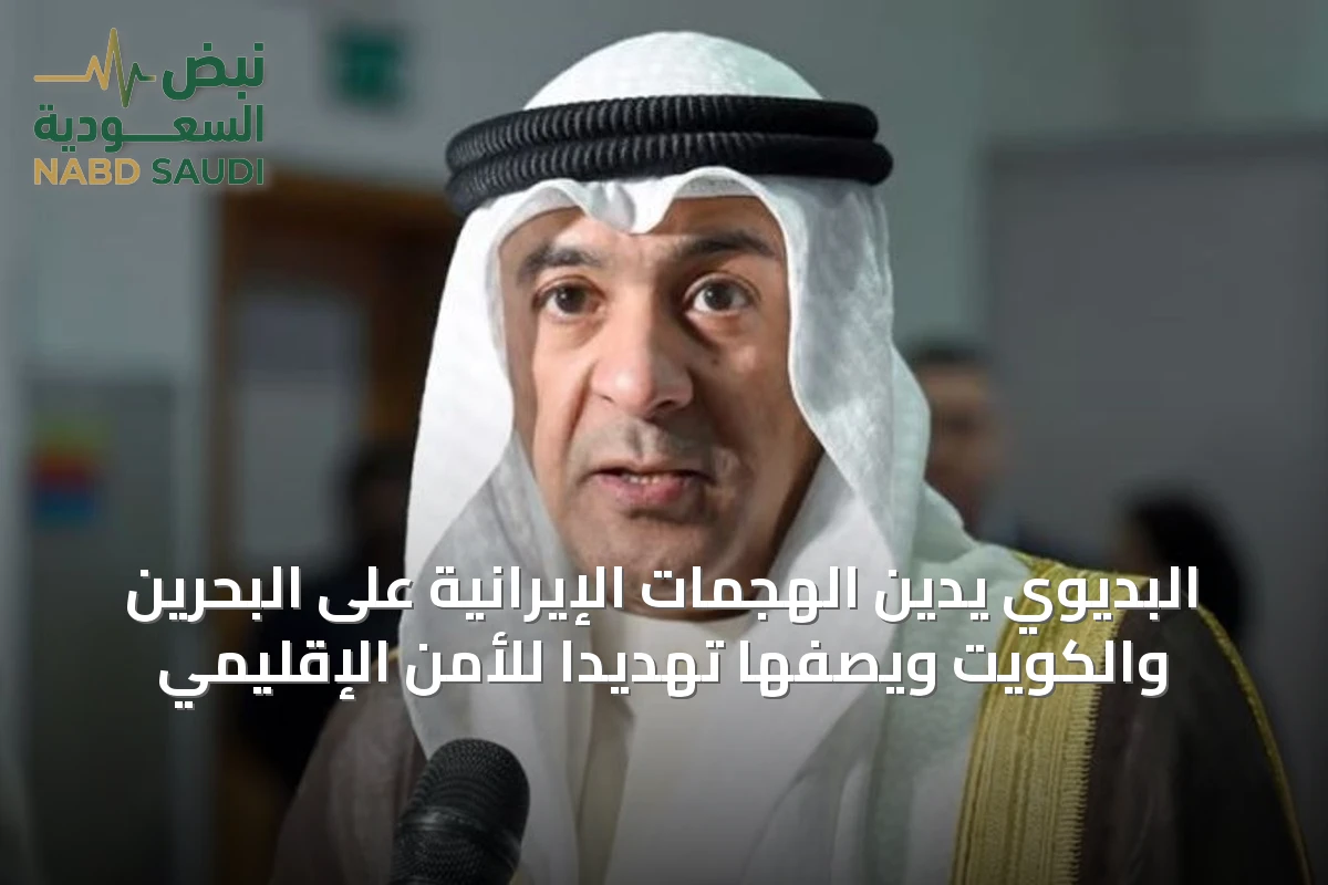 البديوي يدين الهجمات الإيرانية على البحرين والكويت ويصفها تهديدًا للأمن الإقليمي