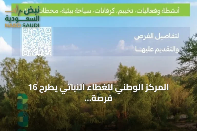 المركز الوطني للغطاء النباتي يطرح 16 فرصة استثمارية في متنزهات القصيم