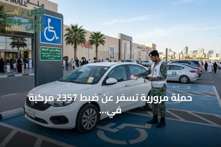 حملة مرورية تسفر عن ضبط 2357 مركبة في مواقف ذوي الإعاقة