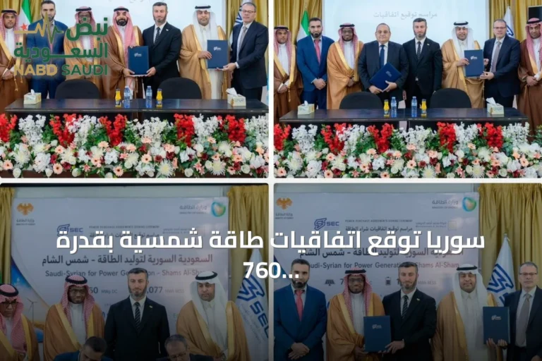 سوريا توقع اتفاقيات طاقة شمسية بقدرة 760 ميغاواط مع شركات سعودية وألمانية