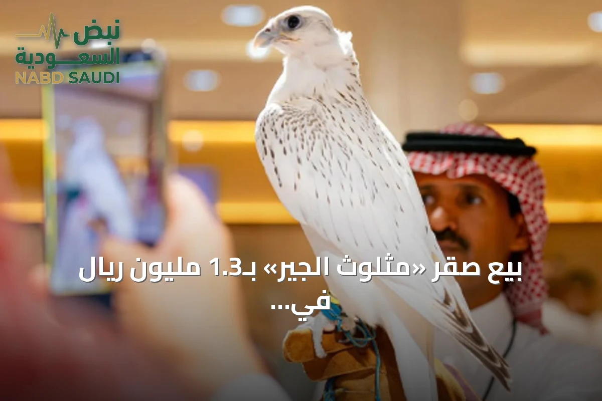 بيع صقر «مثلوث الجير» بـ1.3 مليون ريال في مزاد إنتاج الصقور 2026