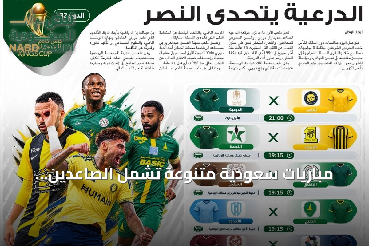مباريات سعودية متنوعة تشمل الصاعدين والفرق الطامحة للاستعادة