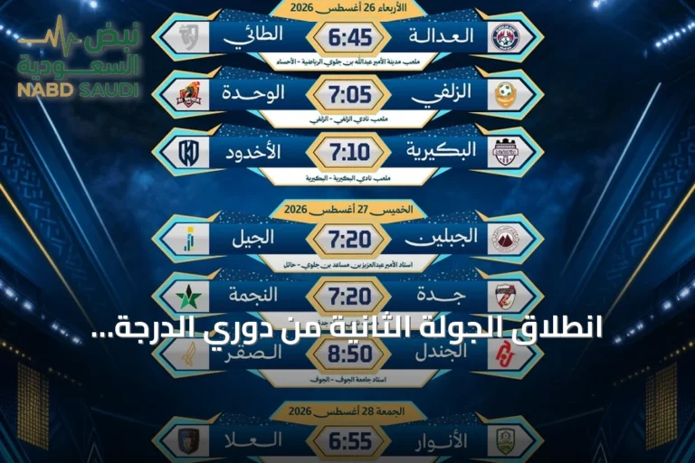 انطلاق الجولة الثانية من دوري الدرجة الأولى للمحترفين بمباريات مثيرة