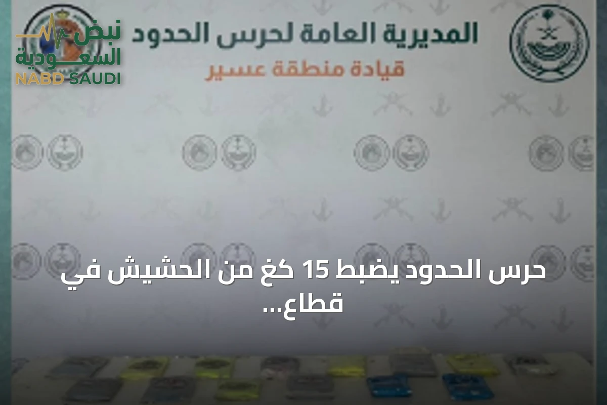 حرس الحدود يضبط 15 كغ من الحشيش في قطاع الربوعة بعسير