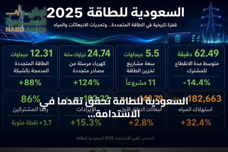 السعودية للطاقة تحقق تقدمًا في الاستدامة لعام 2026