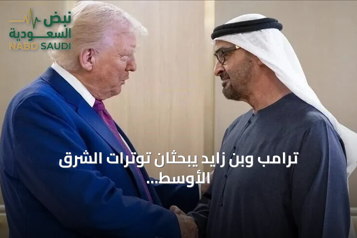 ترامب وبن زايد يبحثان توترات الشرق الأوسط وسبل تعزيز التعاون